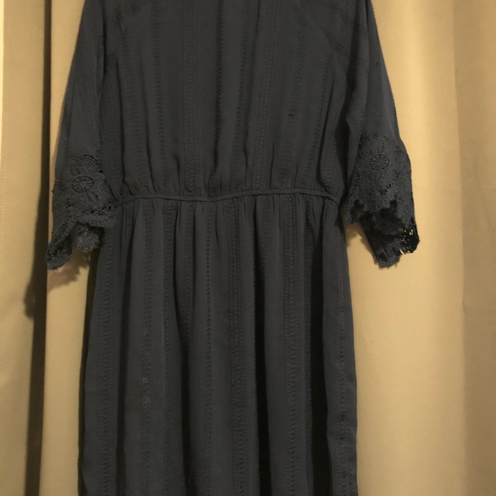 Marigold Embroidered Crochet Trim Dress